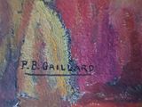 an image of a close up of a painting on a wall
