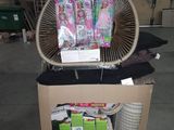a basket that is sitting on top of a cardboard box