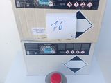 a box with a sign and a can of paint on it