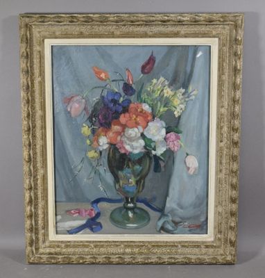 Renée SEILHAN (1897-1990) Vase fleuri Huile sur toile signée…