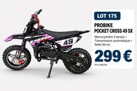 Moto cross enfant PROBIKE pocket cross 49 SX, 2 temps, 49 cc…