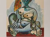 une image d'une peinture représentant une femme avec un chapeau sur la tête