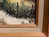 a picture of a painting of a desert scene