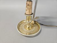 Lampe " Bouillotte" à crémaillère en laiton et abat-jour en … (photo 2)