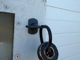a hose attached to the side of a building