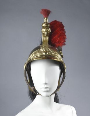 Casque de cuirassier modèle 1874. Bombe avec nickelage estom… - Photo 1
