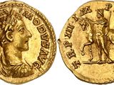 a gold coin with an image of a man on a horse