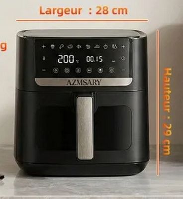 an air fryer is shown with measurements for the size of the air fryer
