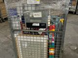 a cart that has a lot of items in it