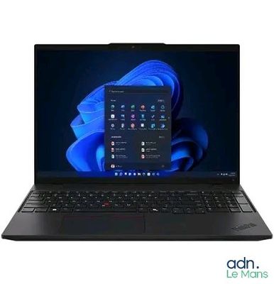 laptop with a blue rose on the screen on a white background