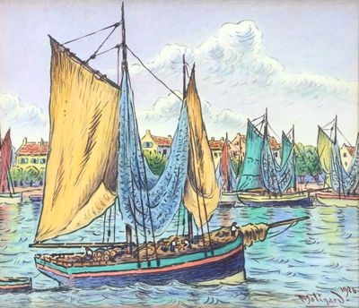 de nombreux bateaux qui naviguent sur l'eau
