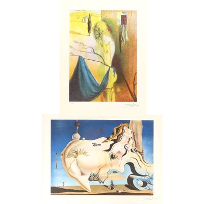 trois tableaux représentant une femme à cheval et un homme à cheval