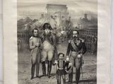 une photo représentant un groupe d'hommes et un enfant