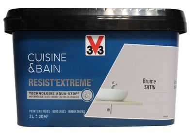 a close up of a tub of white paint with a black lid