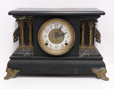 a clock that is sitting on a table