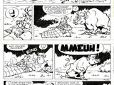 a black and white page of a comic strip with cartoon characters