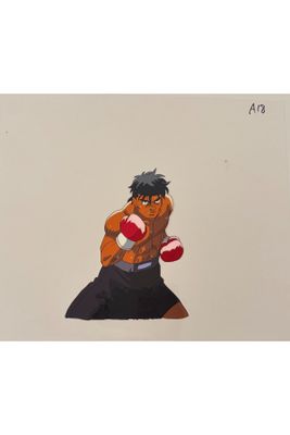 a drawing of a man with a boxing glove on his hand