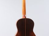 a close up of a guitar on a white background