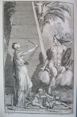 an old book with a drawing of a man and a woman