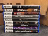 a lot of video games stacked on top of each other