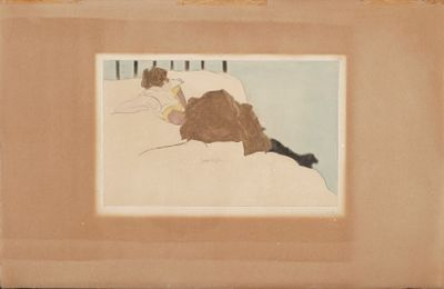 une image d'une peinture représentant une femme allongée sur un lit