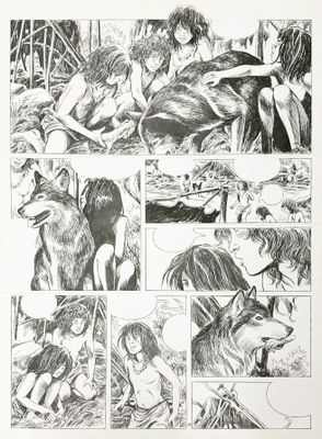 un dessin en noir et blanc tiré d'une bande dessinée représentant un homme et une femme
