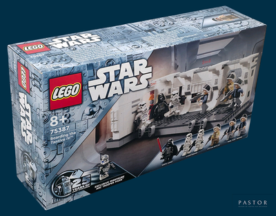a box with a lego star wars set inside of it