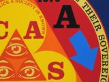 a picture of a circular sign with the words caas on it