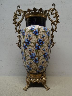 LUNEVILLE - KELLER et GUERIN - Vase en faïence émaillée à dé…