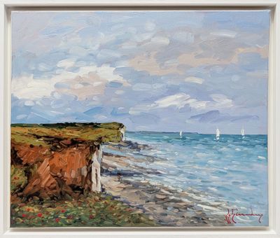 Guy LEGENDRE (né en 1946) "Les falaise d'Ault"