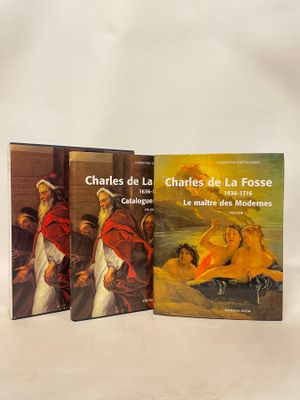 three books of charles de la fosse on a white background