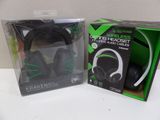 packaging for a gaming headset with a box and a pair of headphones