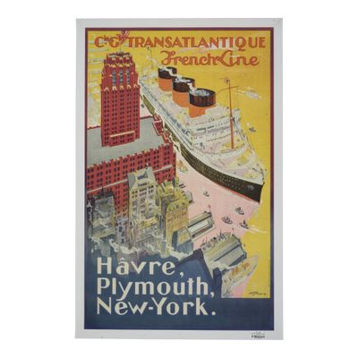 an image of a poster of a large ship in the water