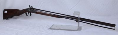 Fusil de chasse mono canon à percussion, canon à pans puis r…