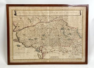 an old map of the country of england in a wooden frame