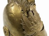 helmet of a soldier with a crown on it on a white background
