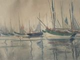 many boats that are sitting in the water