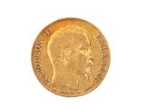an image of a close up of a gold coin on a white background