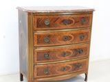 an image of a wooden chest of drawers with marble top