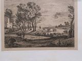 a picture of a drawing of a landscape with trees