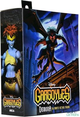 the box for the action figure has a picture of gargoyles on it