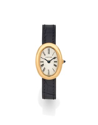 cartier a lady ' s 18ct gold wrist watch