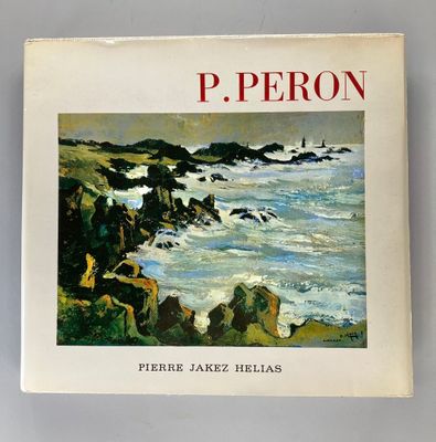 un vieux livre avec une image représentant une plage et un phare