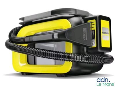 a close up of a yellow and black blow dryer on a white background