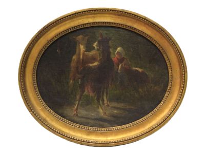 une image d'un tableau représentant un homme à cheval