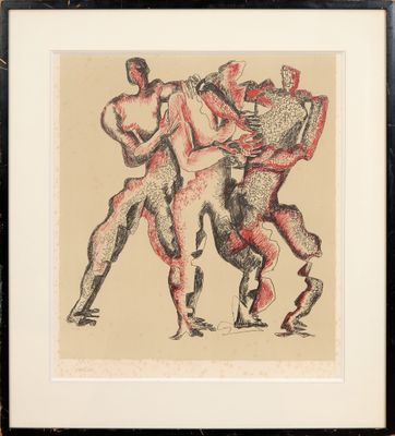 Ossip Zadkine (1890-1967) Guerriers Lithographie sur papier …