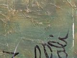 an image of a close up of a painting of a bird on a tree