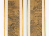 une paire de rouleaux peints chinois