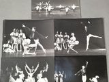 four black and white photographs of a group of ballet dancers
