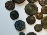 a lot of coins that are on a table